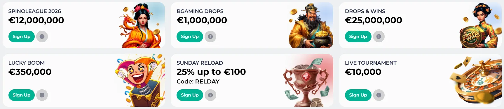Ongoing promotions at Kinghills Casino