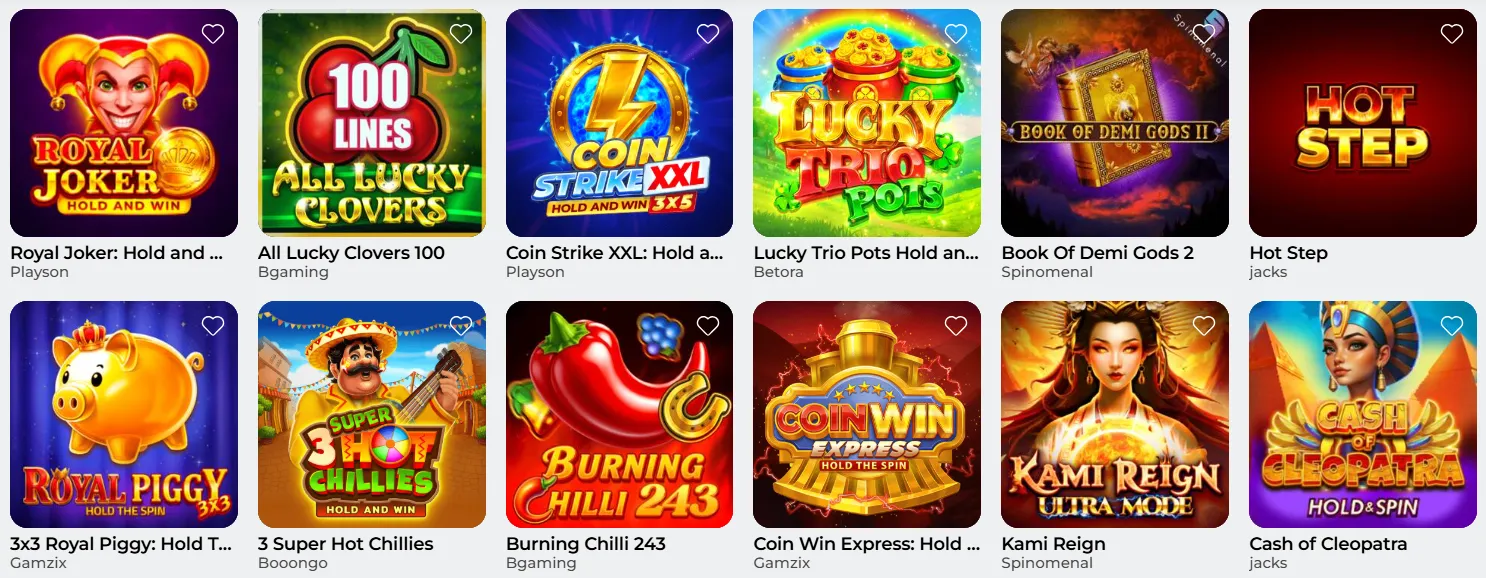 Casino Games at Kinghills